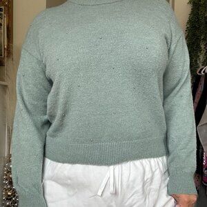 H&M SILVER PEARL SAGE SWEATER- UNWORN